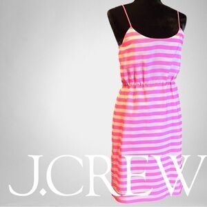 J. Crew Pink Striped Mini Dress
